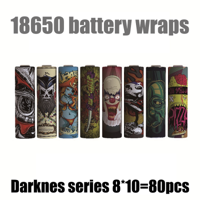 Darknes series 18650 battery wraps 80pcs/lot