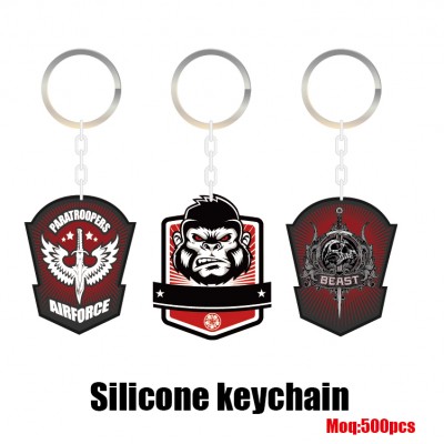Pvc Silicone key ring